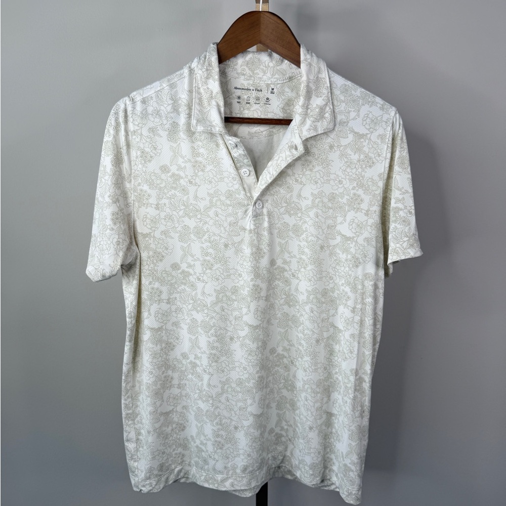Abercrombie & Fitch White Casual Button Down Shirt